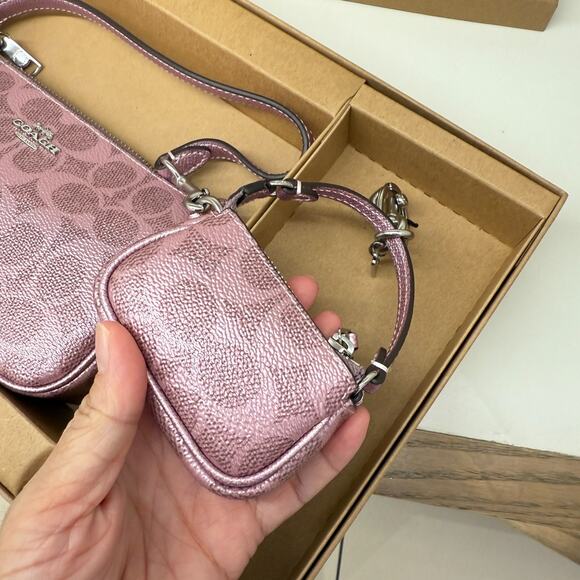 Coach Boxed Nolita 19 And Nolita Bag Charm Set CCK96 Pink/Rose - Picture 9 of 13